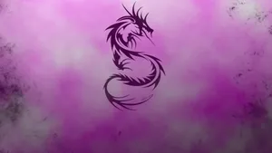 Purple Dragon Symbol Wallpaper