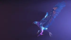 Purple Fierce Bird Wallpaper