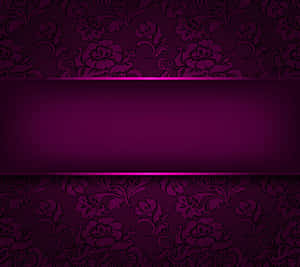Purple Floral Background With A Ribbon Wallpaper