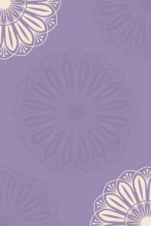 Purple Floral Pattern Aesthetic Wallpaper