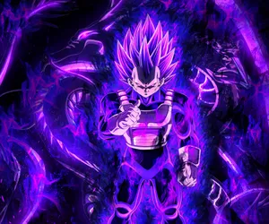 Purple Fury Anime Character Wallpaper