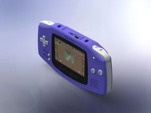 Purple Game Boy Advance3 D Render Wallpaper