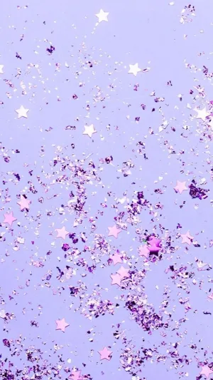 Purple Glitter Stars Background Wallpaper