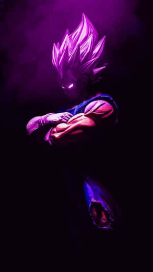 Purple Glow Anime Character Art Wallpaper
