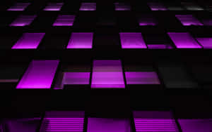 Purple Glow Building Facade4 K Wallpaper