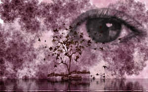 Purple Gothic Eye Wallpaper