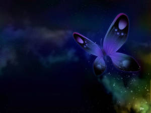 Purple Gradient Butterfly Wallpaper