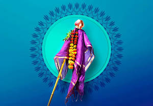 Purple Gudi Padwa Showpiece Wallpaper
