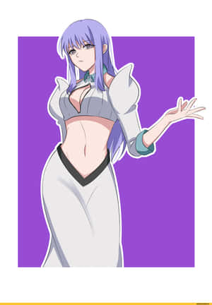 Purple Haired Anime Character Ayame Sarutobi Wallpaper