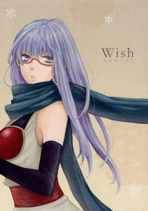 Purple Haired Anime Character Wish Wallpaper