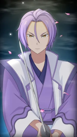 Purple Haired Anime Knight Julius Juukulius Wallpaper