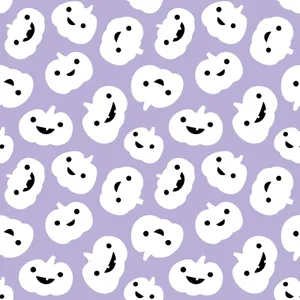 Purple Halloween Ghost Pattern Wallpaper