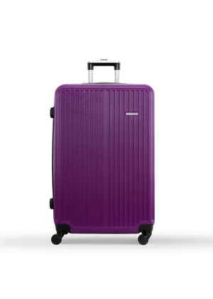 Purple Hardshell Suitcase Isolated Wallpaper