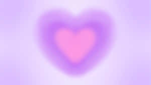 Purple Heart Aura Background Wallpaper