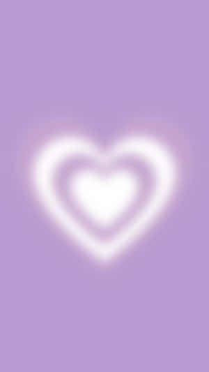 Purple Heart Aura Glow Wallpaper