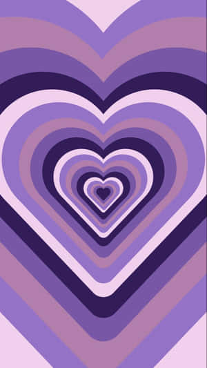Purple Heart Concentric Abstract Wallpaper