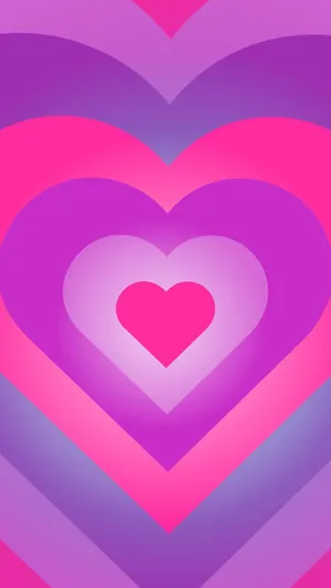 Purple Heart Layers Graphic Wallpaper