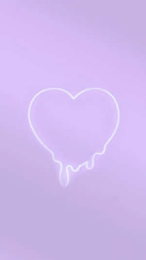 Purple_ Heart_ Neon_ Sign Wallpaper