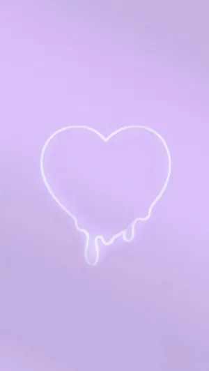 Purple_ Heart_ Neon_ Sign Wallpaper