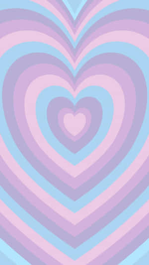 Purple Heart Pattern Background Wallpaper