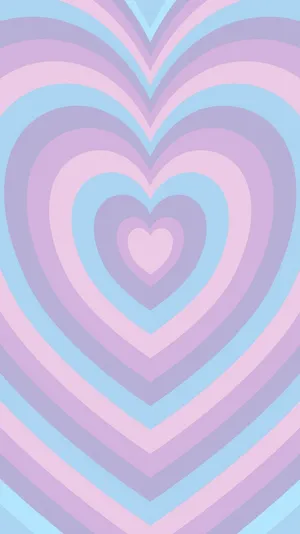 Purple Heart Pattern Background Wallpaper