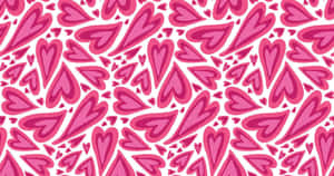 Purple Heart Pattern Background Wallpaper