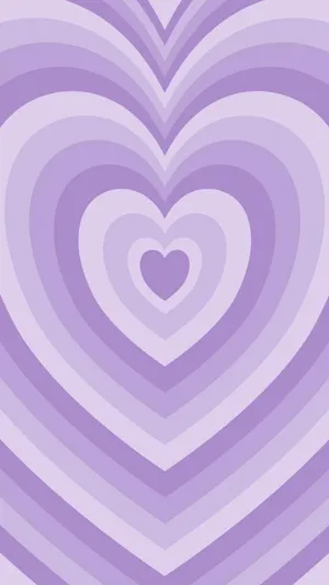 Purple Heart Pattern Wallpaper