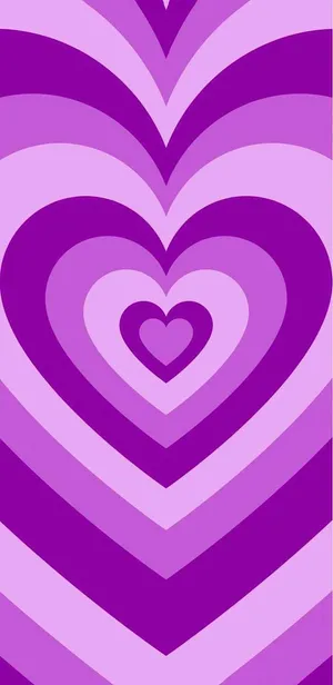 Purple Heart Pattern Wallpaper