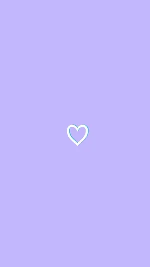 Purple Heart Simple Background Wallpaper