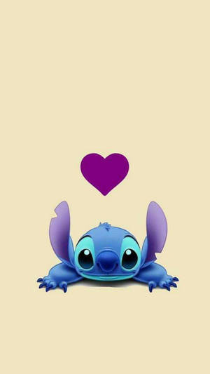 Purple Heart Stitch 3d Wallpaper