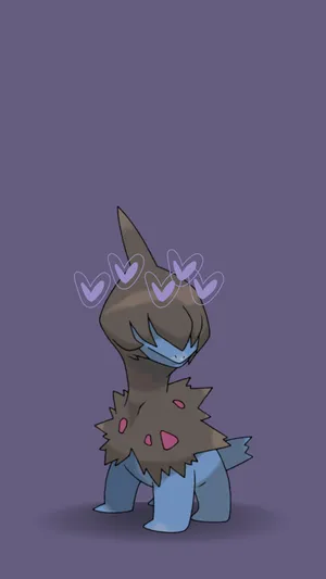 Purple Hearts Deino Wallpaper