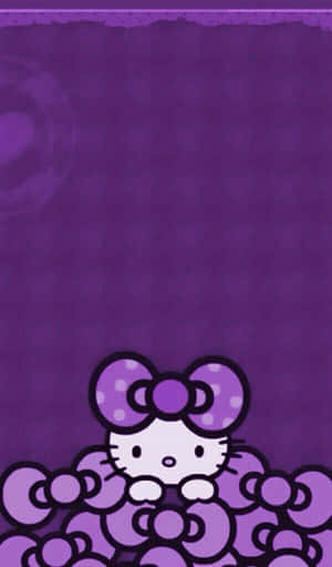 Purple Hello Kitty Background Wallpaper