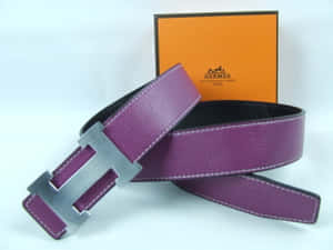 Purple Hermes Leather Beltwith Box Wallpaper