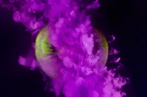 Purple Ink Explosion Lime Wallpaper