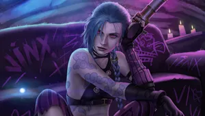 Purple Jinx Desktop Wallpaper