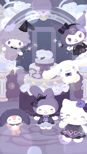 Purple Kuromi Fantasy Scene Wallpaper