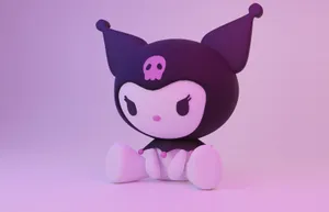 Purple Kuromi3 D Character Wallpaper