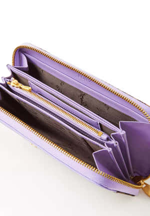 Purple Leather Wallet Interior View Wallpaper