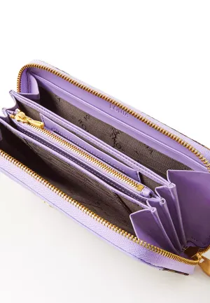 Purple Leather Wallet Interior View Wallpaper