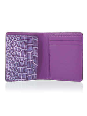Purple Leather Wallet Open View Wallpaper