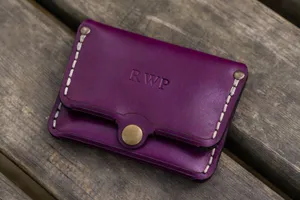 Purple Leather Wallet R W P Initials Wallpaper