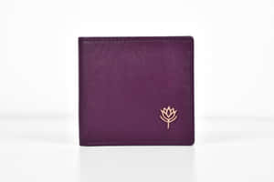 Purple Leather Wallet White Background Wallpaper