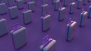 Purple Luggage Array Wallpaper