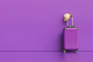 Purple Luggage Readyfor Travel Wallpaper