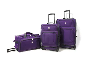 Purple Luggage Set Display Wallpaper