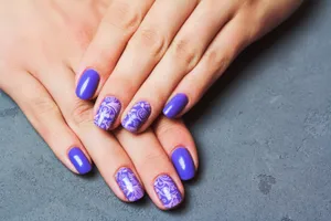 Purple Manicure Floral Artwork Wallpaper