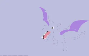 Purple Minimalist Aerodactyl Wallpaper