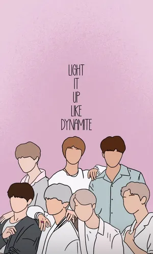 Purple Minimalist Aesthetic Bts Dynamite Wallpaper