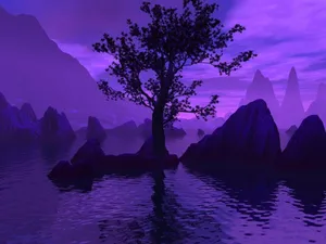 Purple_ Mountain_ Majesty_ Landscape Wallpaper