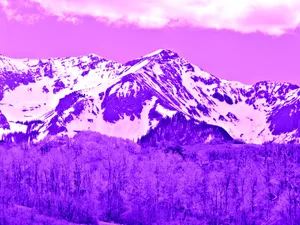 Purple Mountain Majesty Landscape Wallpaper